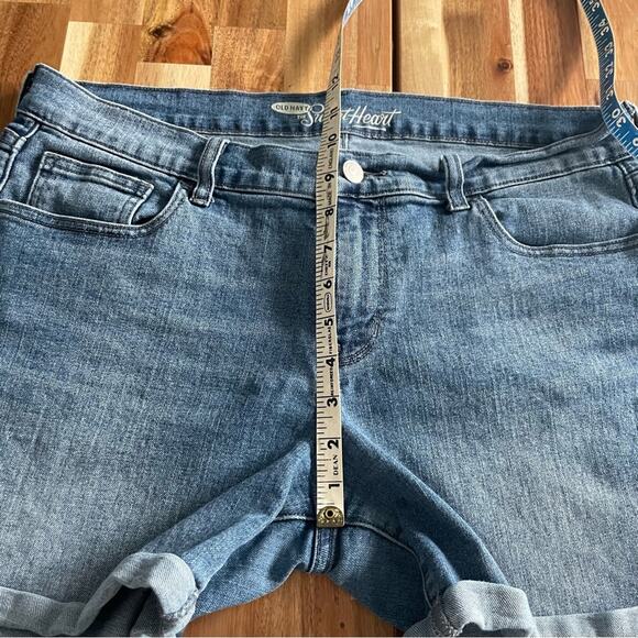 Cuffed Jean Shorts Size 12 Medium Wash - Picture 5 of 7